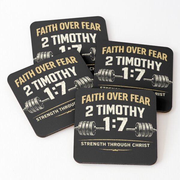 Item preview, Faith Over Fear - Gym Christian Bible Scripture Verse in Timothy designed and sold by Blood Washed Apparel.
