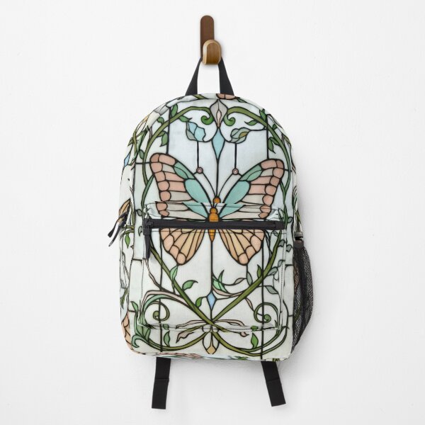 Item preview, Elegant art nouveau butterfly stain glass art  designed and sold by hollycooper.
