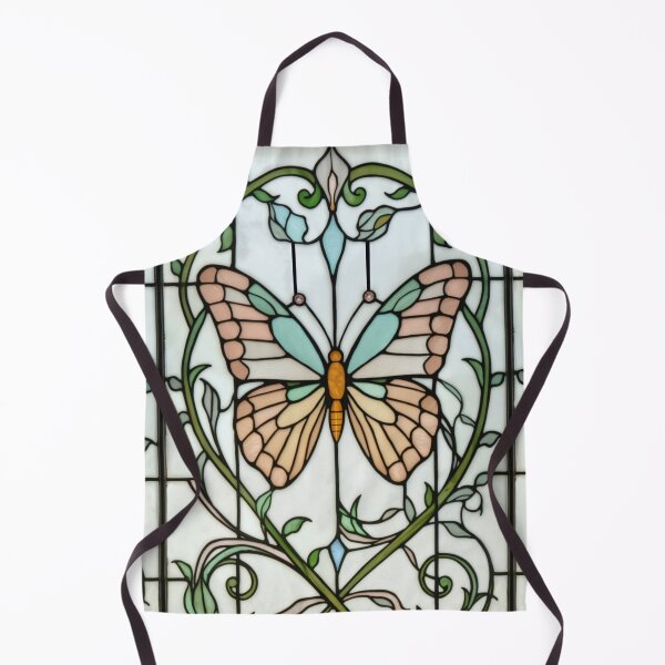 Item preview, Elegant art nouveau butterfly stain glass art  designed and sold by hollycooper.