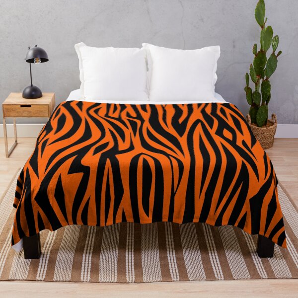 Item preview, animal print tiger stripes wild orange designed and sold by Gossip Rag.