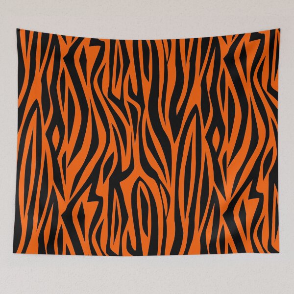 Item preview, animal print tiger stripes wild orange designed and sold by Gossip Rag.