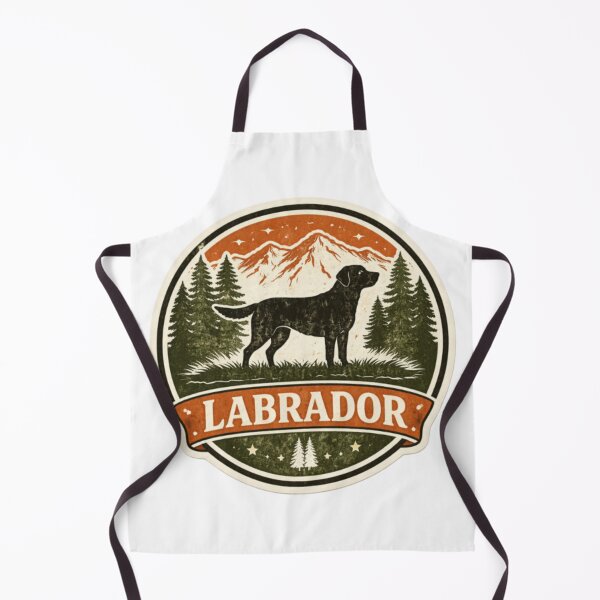 Item preview, Labrador Outline Badge – Retro Mountain Silhouette | Lab Dad Gift designed and sold by PawPrintCustom.