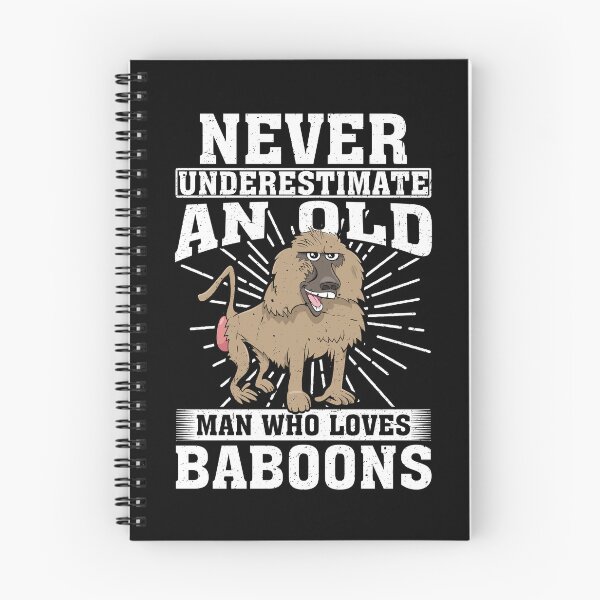 Item preview, Never Underestimate An Old Man Who Loves Baboons  designed and sold by CosmoKitsch.