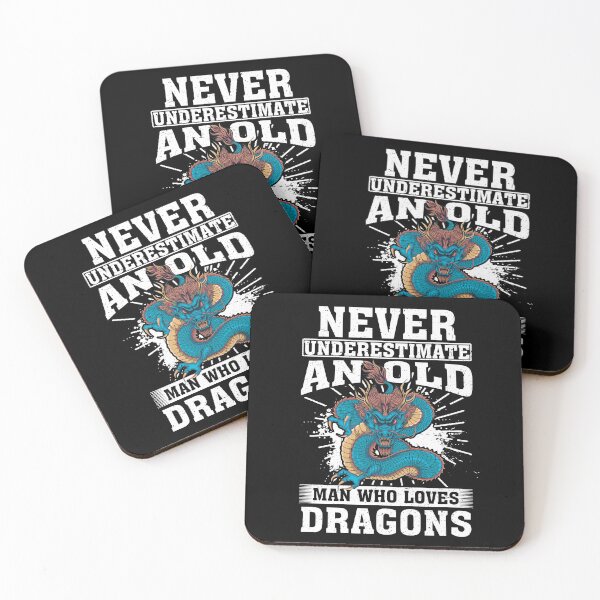 Item preview, Never Underestimate An Old Man Who Loves Dragons  designed and sold by CosmoKitsch.