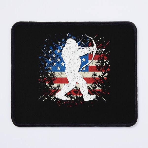 Item preview, Bigfoot Bow Hunting Archery American Flag Sasquatch Hunter designed and sold by Boutkimaewab.