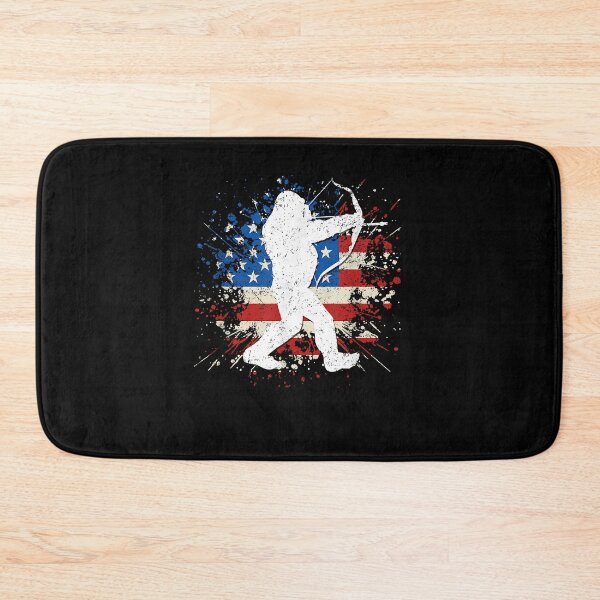 Item preview, Bigfoot Bow Hunting Archery American Flag Sasquatch Hunter designed and sold by Boutkimaewab.