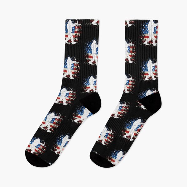 Item preview, Bigfoot Bow Hunting Archery American Flag Sasquatch Hunter designed and sold by Boutkimaewab.
