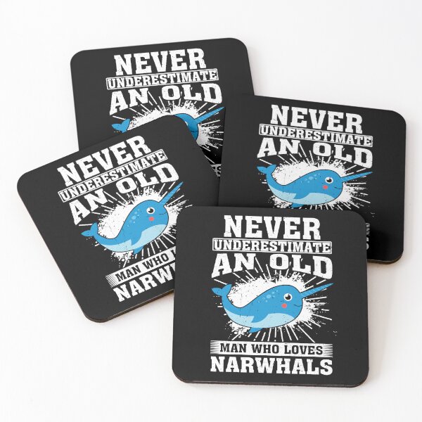 Item preview, Never Underestimate An Old Man Who Loves Narwhals  designed and sold by CosmoKitsch.