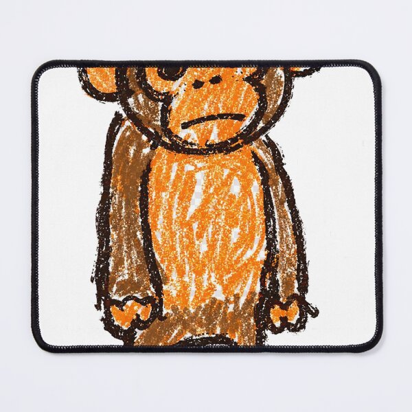 Item preview, It’s Fine Sad Monkey – Outsider Crayon Style Meme Art designed and sold by DiamondSkyShirt.