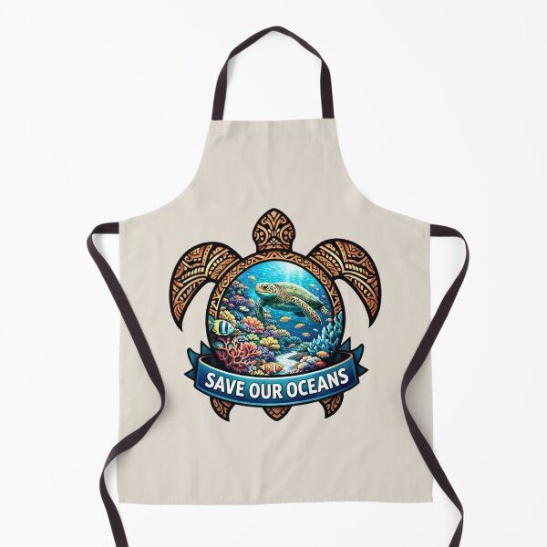Item preview, Save Our Oceans - Polynesian Sea Turtle, Coral Reef designed and sold by Myra365Art.