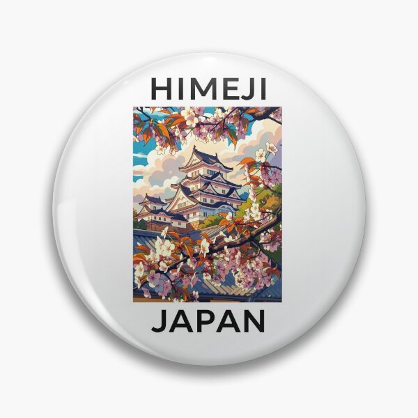 Item preview, Himeji Japan Tourism Vector Style Illustration Poster designed and sold by Stripe Wall Studio.