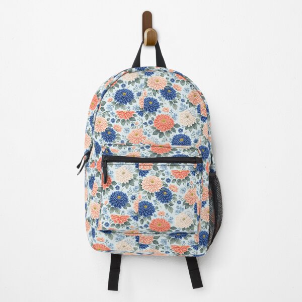 Item preview, Salmon Toned and Blue Warm Chrysanthemum Design designed and sold by scicilysimonee.