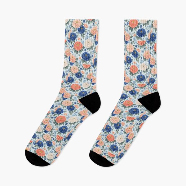 Item preview, Salmon Toned and Blue Warm Chrysanthemum Design designed and sold by scicilysimonee.