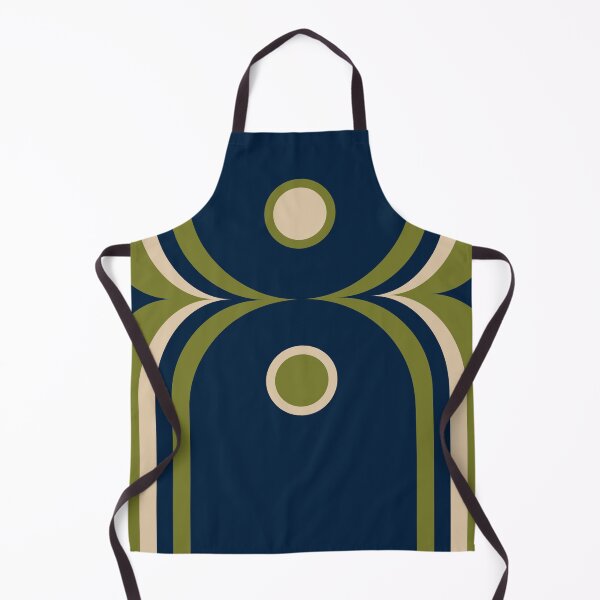 Item preview, Mod Curves Retro Abstract in Navy Blue and Olive Green designed and sold by kierkegaard.