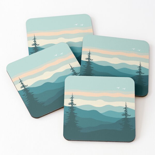 Item preview, Minimalist Misty Mountain Forest at Sunset designed and sold by Vision Crafted.