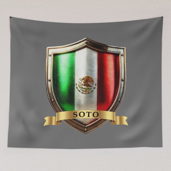Item preview, Soto Mexico Heraldic Name Shield designed and sold by Highlandkings.