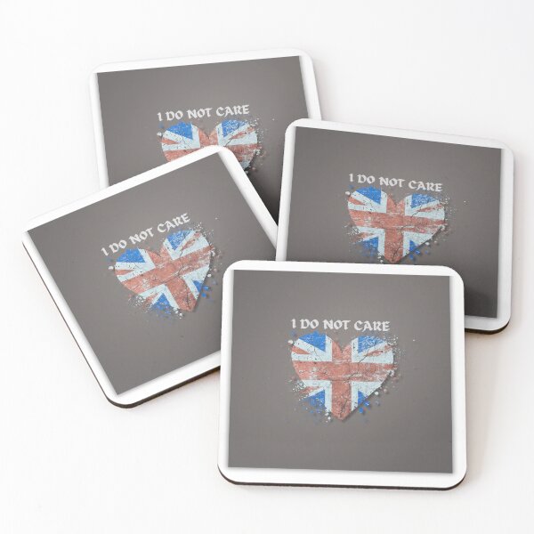 Item preview, Dark Grey - I Do Not Care - Union Jack  designed and sold by Here, Then.