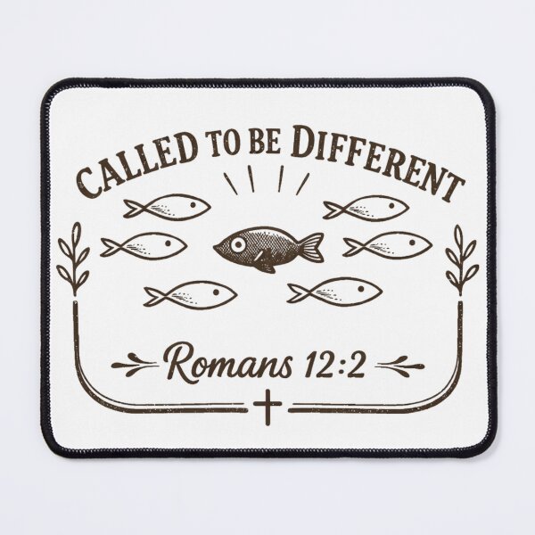 Item preview, Called to be Different - Romans 12 Retro Christian Minimalist Farmhouse Fish designed and sold by Blood Washed Apparel.