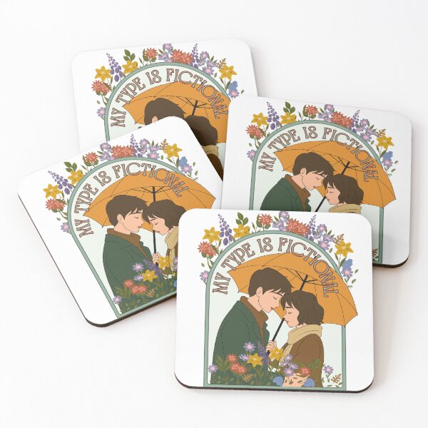 Item preview, “My Type Is Fictional” – Cozy Literary Romance Art designed and sold by NightingaleBooks.