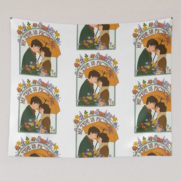 Item preview, “My Type Is Fictional” – Cozy Literary Romance Art designed and sold by NightingaleBooks.