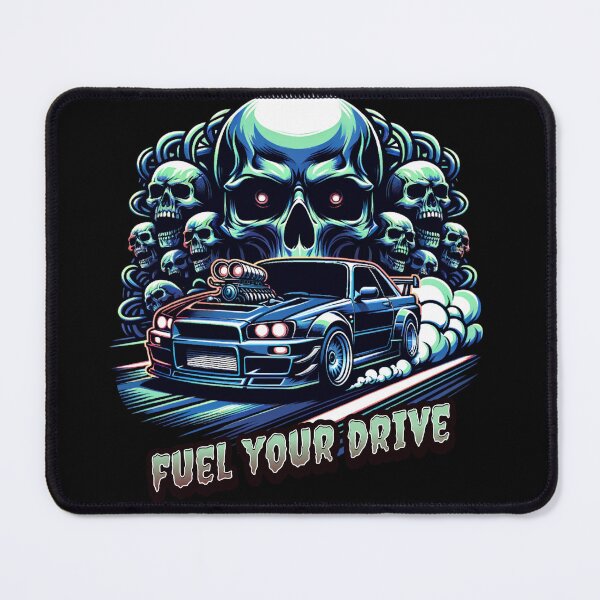 Item preview, Fuel Your Drive Skull Street Racing Supercharged Car Gearhead Racing designed and sold by CarantinedChaos.