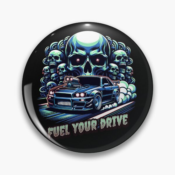 Item preview, Fuel Your Drive Skull Street Racing Supercharged Car Gearhead Racing designed and sold by CarantinedChaos.