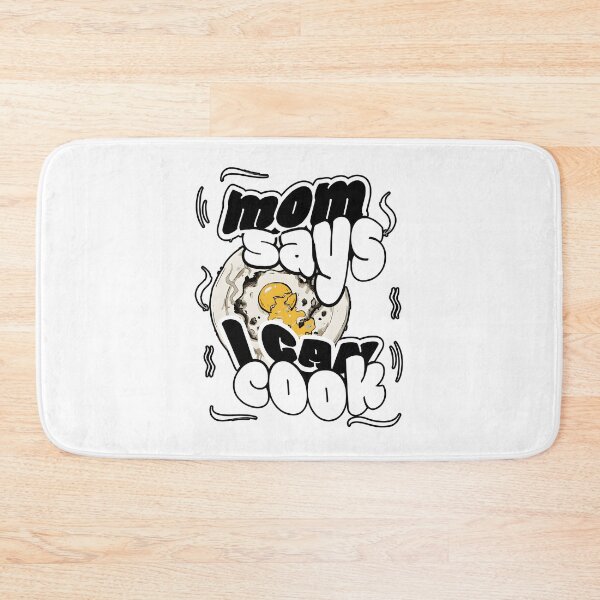 Item preview, Mom says I can cook, funny design, food, words, fun, egg designed and sold by wizard-work.