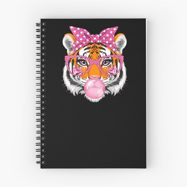 Item preview, Tiger With Glasses Bubblegum And Pink Bow designed and sold by krystalRomanart.