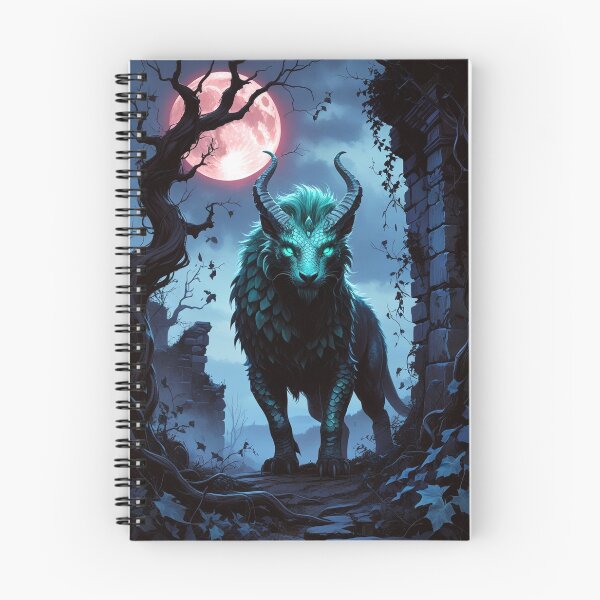 Item preview, Chimera Beneath the Crimson Moon – Gothic Dark Academia Art designed and sold by semenol.