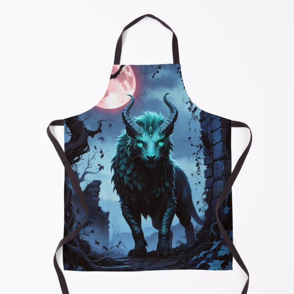 Item preview, Chimera Beneath the Crimson Moon – Gothic Dark Academia Art designed and sold by semenol.
