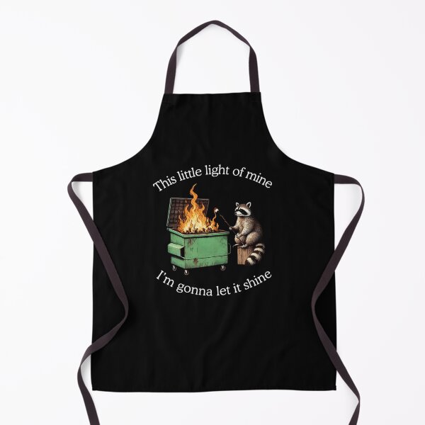 Item preview, This Little Light Of Mine I’m Gonna Let It Shine Raccoon Dumpster Fire Meme designed and sold by krystalRomanart.