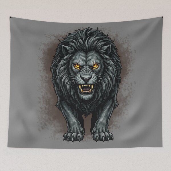 Item preview, Dark Lion Rage Print for Streetwear Style | Fierce Alpha Predator Design designed and sold by Rainstorm Trends (RST).