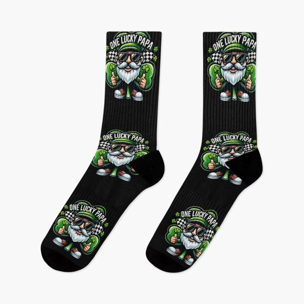 Item preview, One Lucky Papa Funny Irish Racing Grandpa Shamrock St Patricks Day designed and sold by CarantinedChaos.