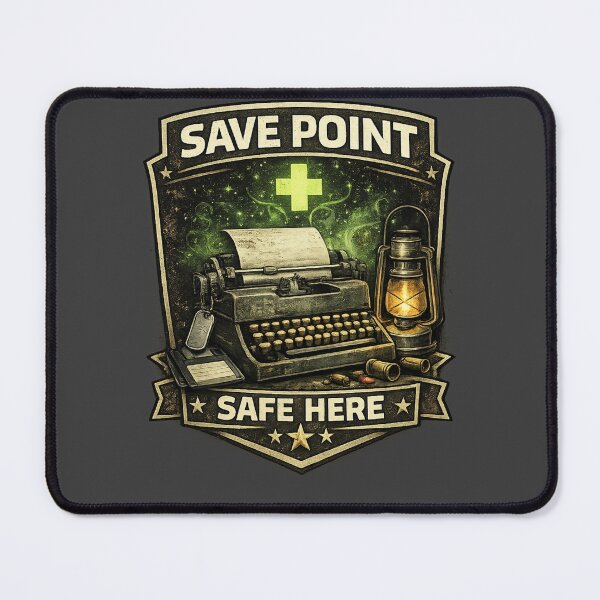 Item preview, Save Point – Typewriter Safe Room designed and sold by Carbon-Beaver.