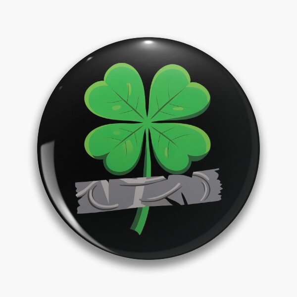 Item preview, Taped Lucky Clover — Patched Luck Minimal Four Leaf Shamrock Symbol designed and sold by NaturEdeN.