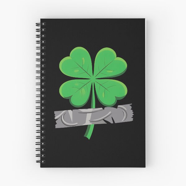 Item preview, Taped Lucky Clover — Patched Luck Minimal Four Leaf Shamrock Symbol designed and sold by NaturEdeN.