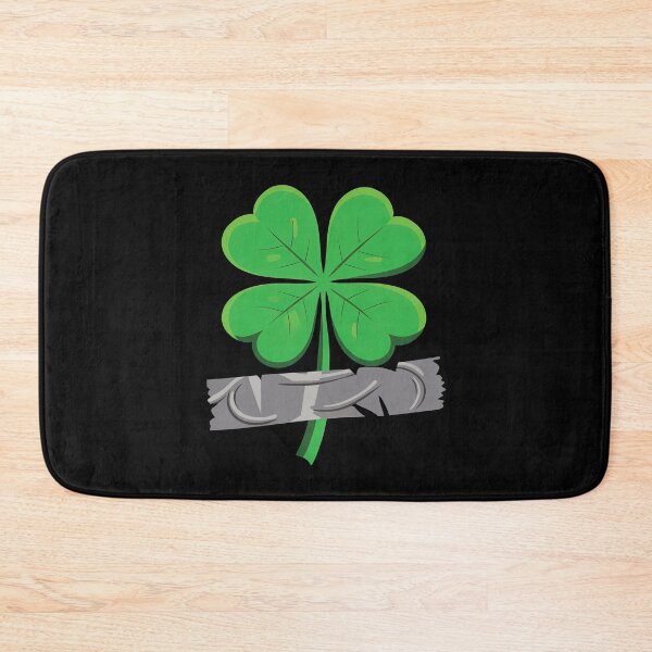 Item preview, Taped Lucky Clover — Patched Luck Minimal Four Leaf Shamrock Symbol designed and sold by NaturEdeN.