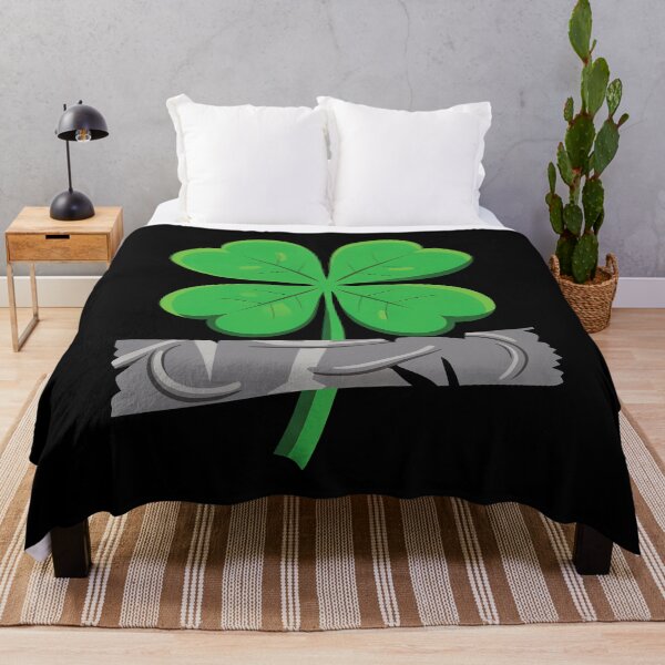 Item preview, Taped Lucky Clover — Patched Luck Minimal Four Leaf Shamrock Symbol designed and sold by NaturEdeN.