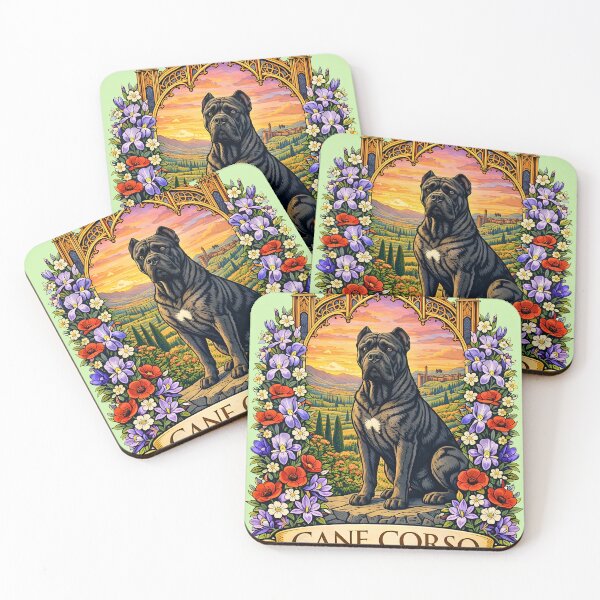 Item preview, Cane Corso Dog Tuscany Italian Sunset Vintage Art designed and sold by BorgSpareParts.