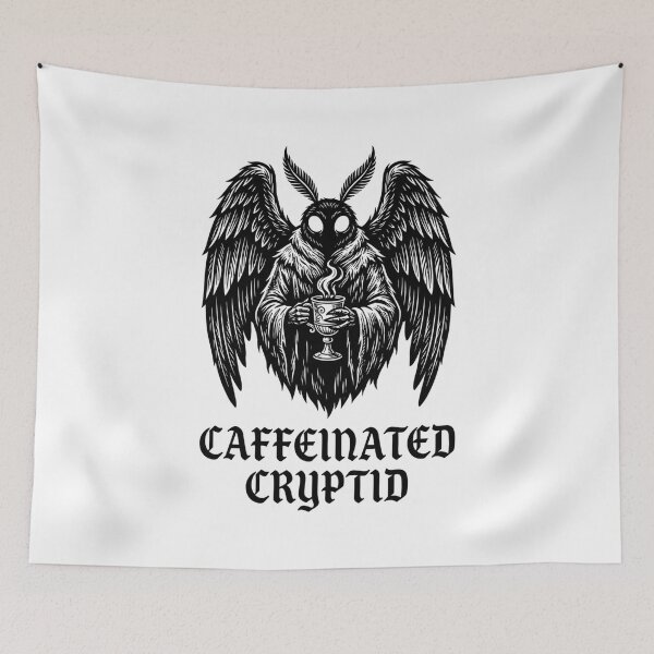 Item preview, Caffeinated Cryptid Mothman Coffee designed and sold by mergmart.