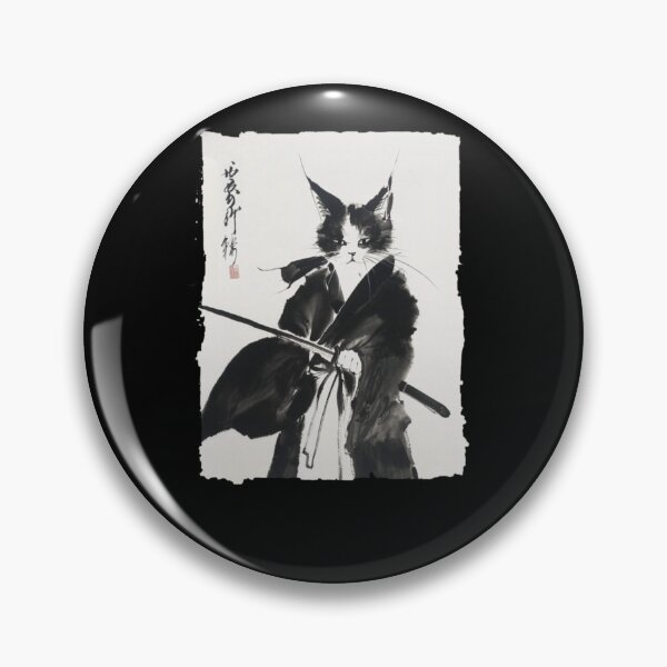 Item preview, Samurai Cat Warrior Ink designed and sold by krystalRomanart.