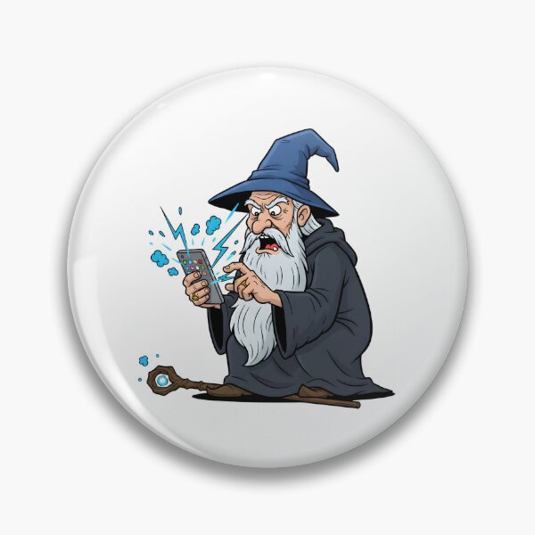 Item preview, Grumpy Wizard vs Modern Smartphone designed and sold by Kvarny.