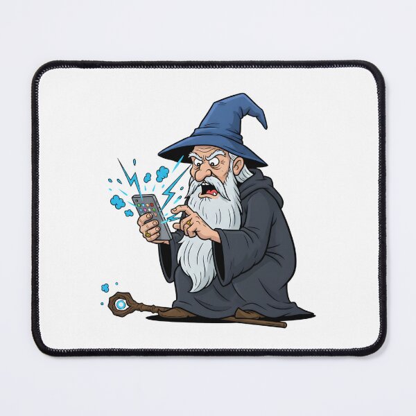 Item preview, Grumpy Wizard vs Modern Smartphone designed and sold by Kvarny.