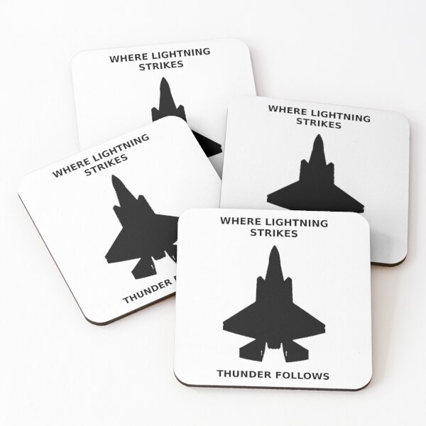 Item preview, F-35 WHERE LIGHTNING STRIKES THUNDER FOLLOWS designed and sold by Afterburner Therapy.