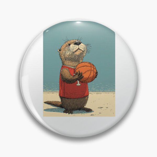 Item preview, Cute Sea Otter Animal Basketball designed and sold by krystalRomanart.