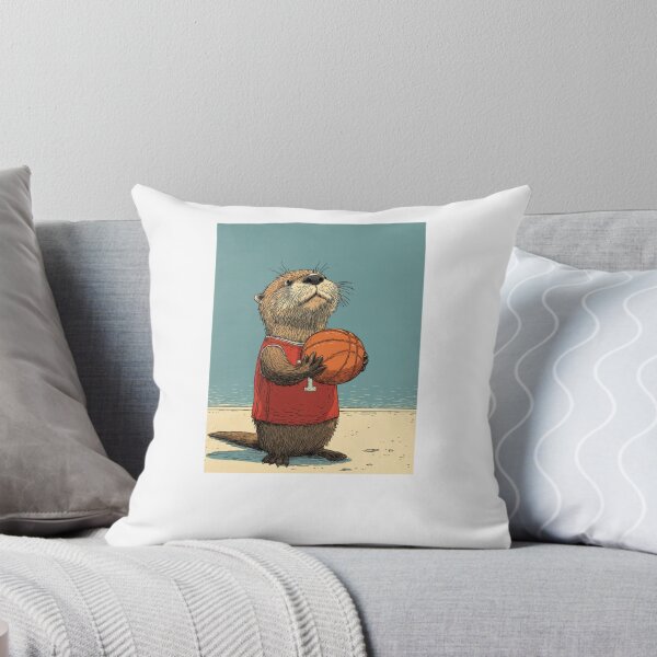 Item preview, Cute Sea Otter Animal Basketball designed and sold by krystalRomanart.