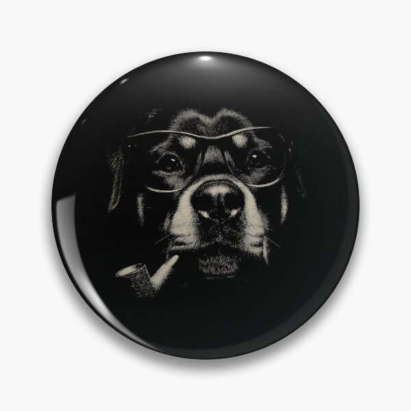 Item preview, Sophisticated Rottweiler Dog with Glasses and Pipe designed and sold by k3rstman1.