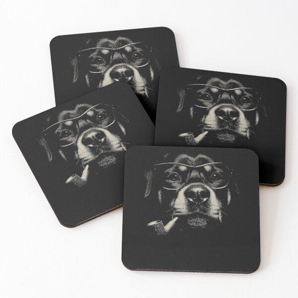 Item preview, Sophisticated Rottweiler Dog with Glasses and Pipe designed and sold by k3rstman1.