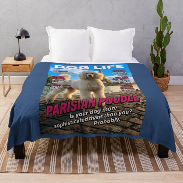 Item preview, Parisian Poodle: Funny Dog Life Magazine Cover Art designed and sold by FrancophileFun.