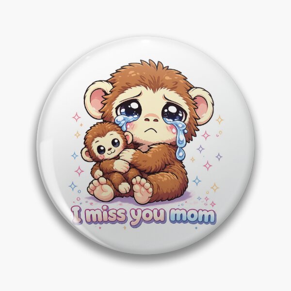 Item preview, Punch Monkey - Kawaii Sad Monkey I Miss You Mom Relatable Motherhood designed and sold by akiotatsuo.